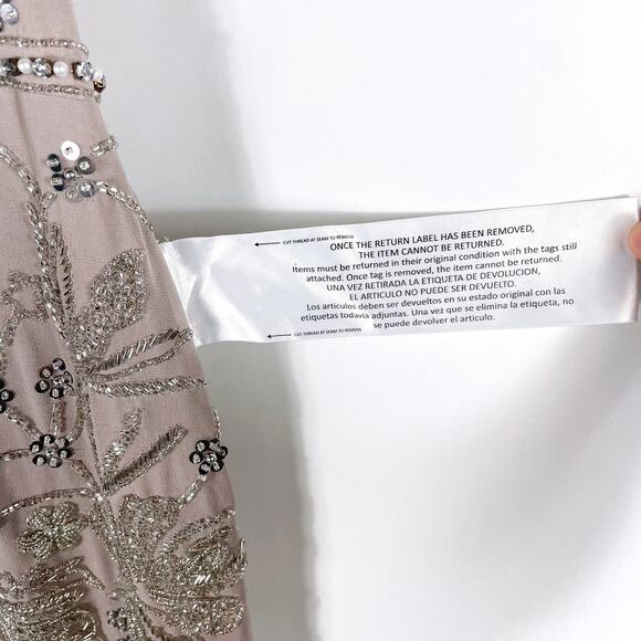 Mac Duggal Cocktail Dress 10741 Lilac Midi‎ Beaded Sequin Sheath Sleeveless - Picture 9 of 13